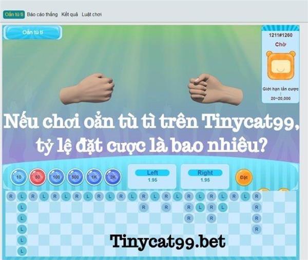 Nếu Chơi Oẳn Tù Tì Trên Tinycat99 - Tỉ Lệ Đặt Cược Là Bao Nhiêu?